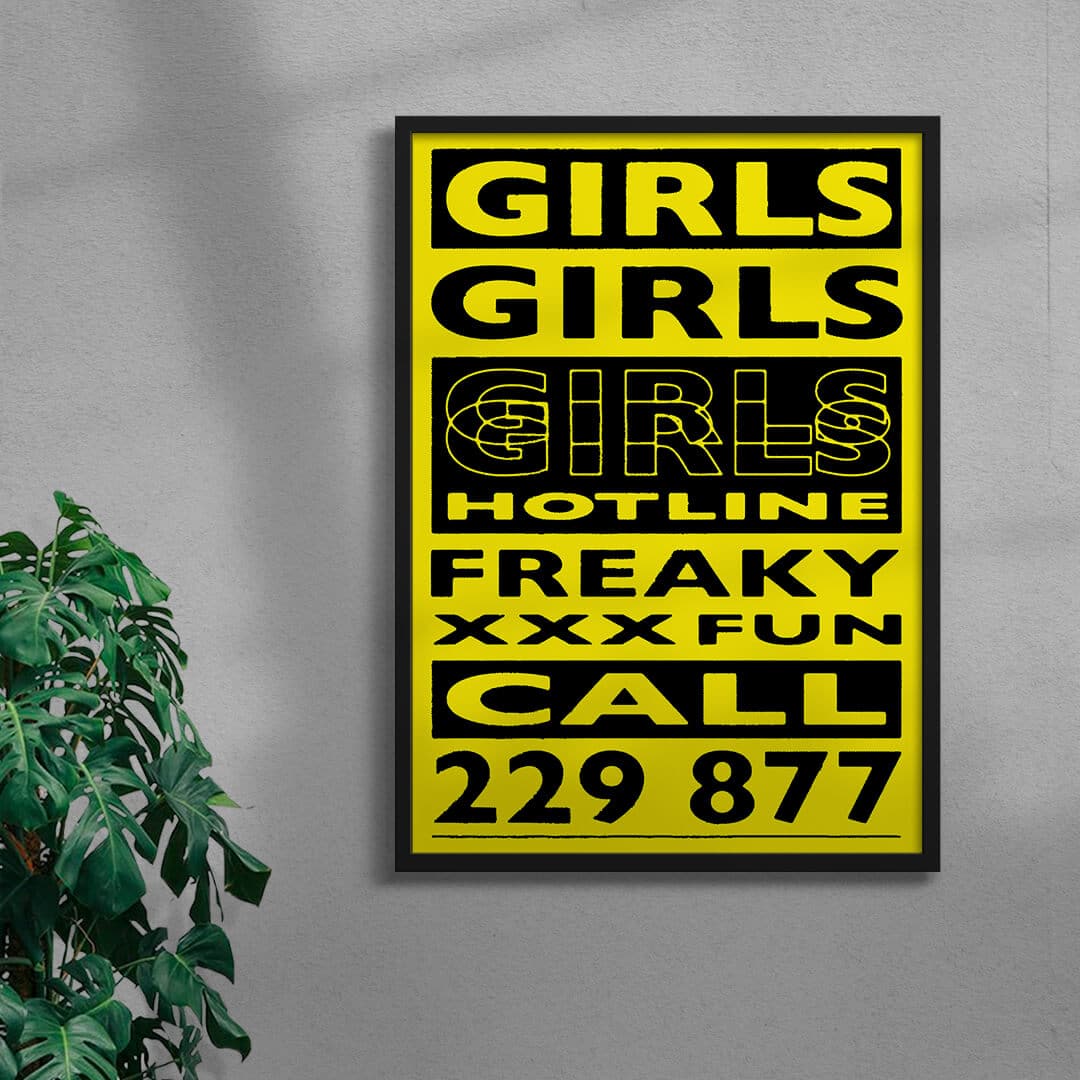 GIRLS GIRLS GIRLS - UNFRAMED