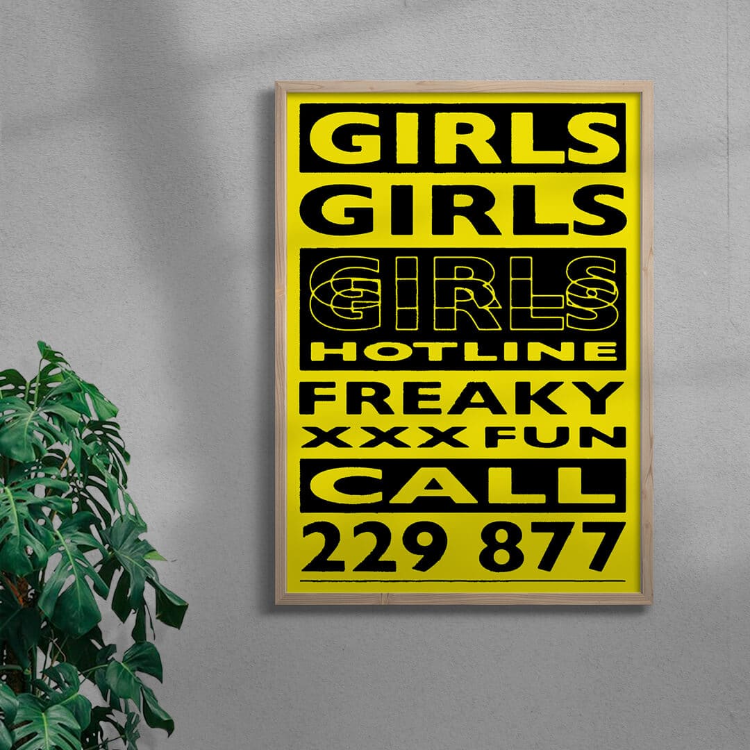 GIRLS GIRLS GIRLS - UNFRAMED