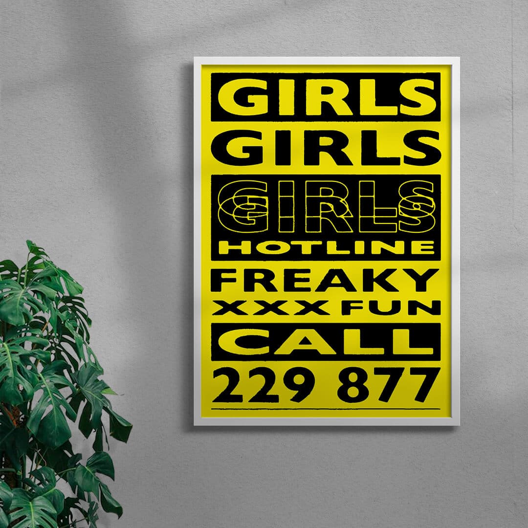 GIRLS GIRLS GIRLS - UNFRAMED